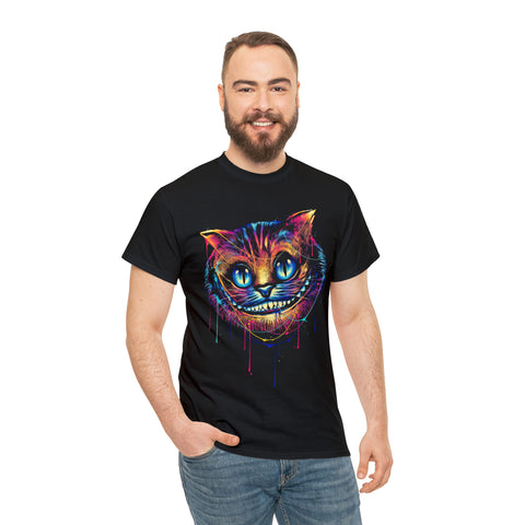 Cheshire Cat Shirt, Unisex Adult T-shirt, Alice In Wonderland Unisex Trending Tee, Horror Cartoon Anime Shirt, Unisex Heavy Cotton Shirt, Retro Anime Tee, Oversize 90s Vintage Graphic Tee, Birthday Gift For Boyfriend Girlfriend HT
