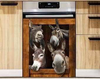 Wenzzi Donkey Farm Dishwasher Cover Kitchen Decor Donkey Dishwasher Sticker Home Decor Mothers Gift Donkey Lovers