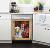 Dishwasher Magnet Cover, Rooster Farm, Stickers, Chicken Lovers, Funny Chicken Farm Gift, Housewarming Gifts, Home Decor, Mother's Day Gift DL