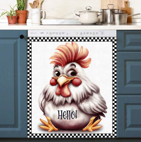 Cute Funny Rooster Dishwasher Magnet Cover Kitchen Decoration Decals Appliances Stickers Magnetic Sticker ND