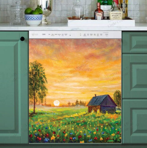 Little Summer Farmhouse Dishwasher Magnet Cover Kitchen Decoration Decals Appliances Stickers Magnetic Sticker ND
