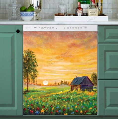 Little Summer Farmhouse Dishwasher Magnet Cover Kitchen Decoration Decals Appliances Stickers Magnetic Sticker ND