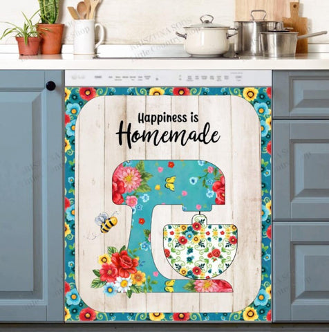 Woman Kitchen Stand Mixer Flower Dishwasher Magnet Cover Kitchen Decoration Decals Appliances Stickers Magnetic Sticker ND