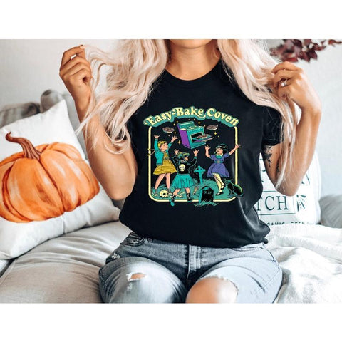 Easy Bake Coven 90s Horror Movie Fan Sweatshirt, Vintage Halloween Hoodie, Scary Halloween Crewneck, Witchy Vibes Hoodie, Spooky Season Gift, Trending tee