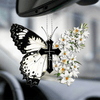 Lily Butterfly Cross Ornament