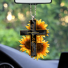 Faith Sunflower Car Hanging Ornament
