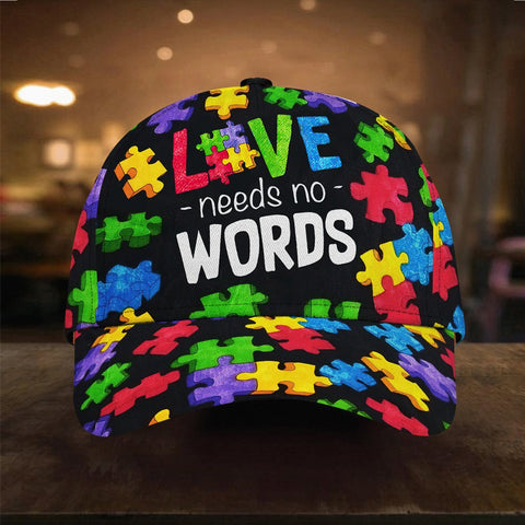 Love Needs No Words Autism Awareness Cap Autism Awareness Hat Autism Awareness Gift Idea HT
