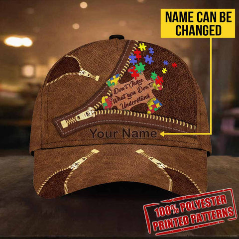 Don't Judge What You Don't Understand Personalized Autism Awareness Cap Autism Awareness Hat Autism Awareness Gift HT