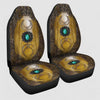 Triple Moon Third Eye Witch Leather Pattern Print Seat Covers Halloween witch Gift Decor Car Idea Seat Cover