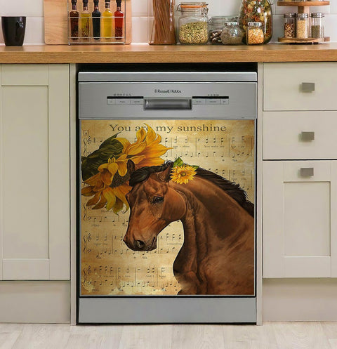 Horse You Are My Sunshine Decor Kitchen Dishwasher Cover