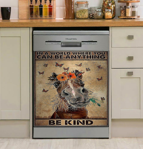 Horse Girl Be Kind Decor Kitchen Dishwasher Cover