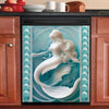 White Mermaid Blue Ocean Dishwasher Cover, Gift for Mom, Mothers Day Gift