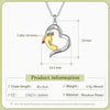 Personalized Silver Heart Mothers Day Necklace With Birthstones Mom Jewelry Gift For Her, Mom, Grandma, Wife HT