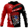 Men Hoodie Hooked on Freedom Fish on Fishing 3D printed shirts for men and women