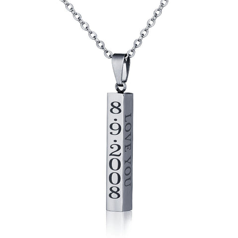 Personalized Engraved Name Date Mothers Day Necklace Mom Jewelry Gift For Mom Grandma Wife HT