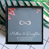 Mother Daughter Infinity Necklace Mothers Day Necklace Mom Jewelry Gift Card For Her, Mom, Grandma, Wife HT