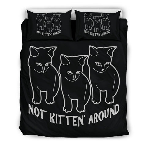 Kitten Bedding Black