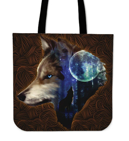 Wolf Brown Tote Bag