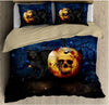 Halloween Bedspread Halloween Skull Black Cat Bedding Set