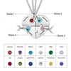 4pcs/Set Personalized Heart Mothers Day Necklace With Birthstones Mom Jewelry Gift For Mom Grandma Wife HT
