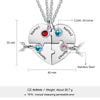 4pcs/Set Personalized Heart Mothers Day Necklace With Birthstones Mom Jewelry Gift For Mom Grandma Wife HT