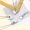 4pcs/Set Personalized Heart Mothers Day Necklace With Birthstones Mom Jewelry Gift For Mom Grandma Wife HT