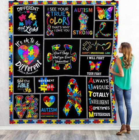 Autism Awareness Blanket Quilt