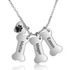 Personalized Dog Bone Pet Paw Mothers Day Necklace Mom Jewelry Gift For Mom Grandma Wife HT