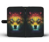 Colorful Wolf Wallet Case