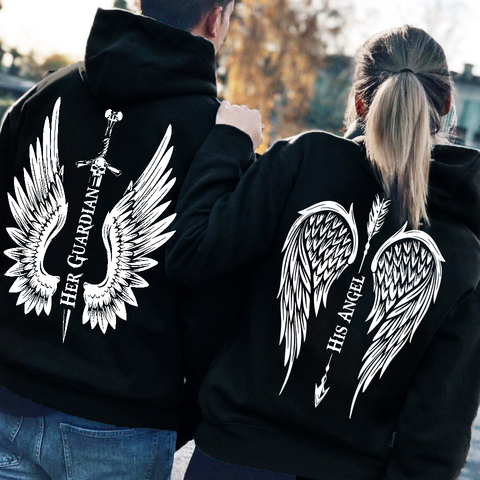 Her Guardian His Angle Perfect Couple Matching Hoodie QA