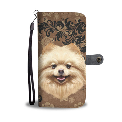 Pomeranian Head Wallet Case