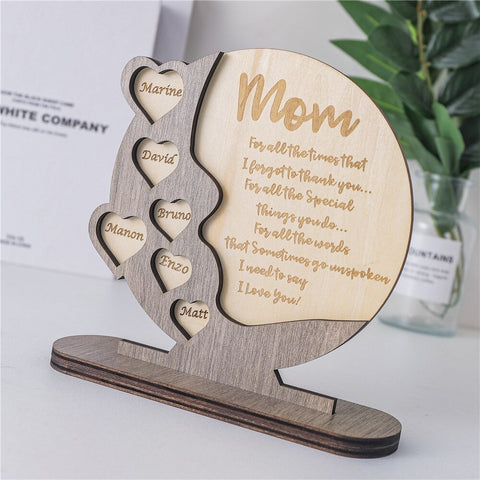 Personalized Family Names Sign Frame Mothers Fathers Day Decor Home Decorations Mom Grandma Dad Gifts HT