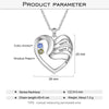 Personalized Family Heart Mothers Day Necklace With Birthstones Mom Jewelry Gift For Mom Grandma Wife HT