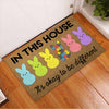 In This House It's OK To Be Different Easter Day Autism Awareness Doormat Autism Home Decor Autism Awareness Gift Idea HT