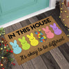 In This House It's OK To Be Different Easter Day Autism Awareness Doormat Autism Home Decor Autism Awareness Gift Idea HT
