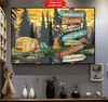 Personalized Wake Up Smiling Sit By The Fire Horizontal Poster TY290106
