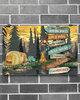 Personalized Wake Up Smiling Sit By The Fire Horizontal Poster TY290106