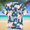 Pig Blue Tribal Pattern Hawaii Shirt