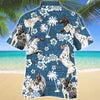 Appaloosa Horse Blue Tribal Pattern Hawaii Shirt