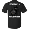 I Identify As A Navy Veteran Shirt Us Navy Tee Shirts Honor Gift For Father HN