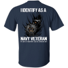 I Identify As A Navy Veteran Shirt Us Navy Tee Shirts Honor Gift For Father HN