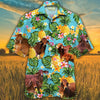 Red Brahman Cattle Lovers Pineapple Hawaiian Shirt
