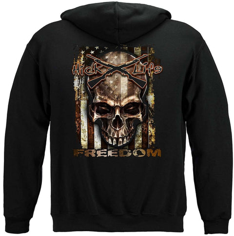 American Patriot Hoodie Black American Flag-Freedom Premium Hoodie