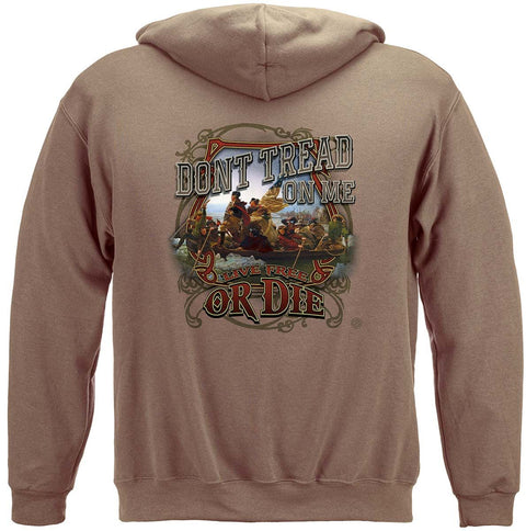 American Patriot Hoodie Brown Washington Crossing Premium Hoodie