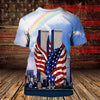 MEMORIAL DAY WE WILL NEVER FORGET 9/11 3D T-SHIRT 20TH ANNIVERSARY