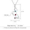 Personalized 925 Silver Mothers Day Necklace With Birthstones Mom Jewelry Gift For Mom Grandma Wife HT