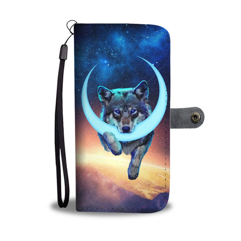 Wolf Moon Catcher Wallet Case