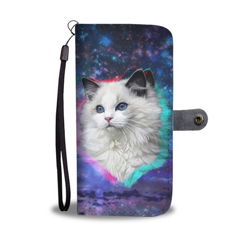 White Cat Wallet Case