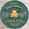 Irish Pub Personalized Barrel End Bar Sign St Patrick’s Day Sign Decor Gifts HT