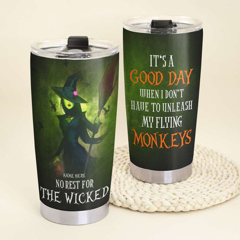 Witch No Rest For The Wicked Custom 20oz Stainless Steel Tumbler